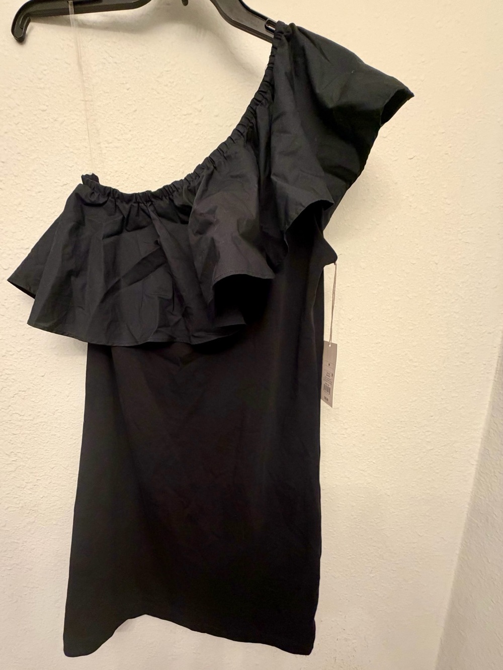 a new day Black One-Shoulder Ruffle Dress